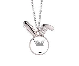 Collier avec pendentif en forme de lapin, thé glacé Outline of Long Island