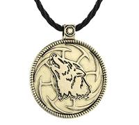 Collier avec pendentif en forme de loup slave pour homme, collier avec pendentif tête de loup viking nordique avec chaîne de 50 cm, collier vintage avec amulette totem de loup celtique rétro, cadeau