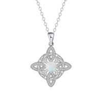 Collier avec pendentif en forme de nœud pour femme et homme, bijou unique, héritage irlandais et nordique Mqj737 (Silver, 6cm)