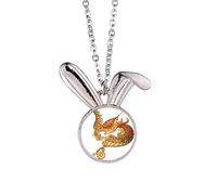 Collier avec pendentif en forme de phœnix coloré - Cadeau idéal