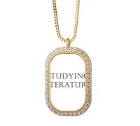 Collier avec pendentif en forme de phrase courte pour étudier la littérature