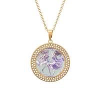 Collier avec pendentif en forme de plaque d'identité ronde avec pendentif en forme de plaque d'identité de chien - Collier commémoratif pour la Saint-Valentin