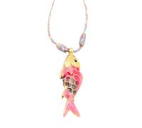 Collier avec pendentif en forme de poisson marin - En acier inoxydable - Pour un usage quotidien - Collier amusant en forme de créature marine, taille unique, Comme décrit, Comme décrit.