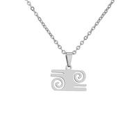 Collier avec pendentif en forme de symbole Adinkra africain - Couleur or et acier inoxydable - Pour bijoux ethniques, Acier inoxydable, na gem