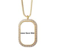 Collier avec pendentif en forme de symbole « Please Save Water » - Noir