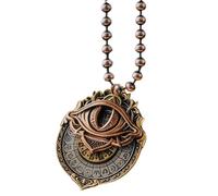 Collier avec pendentif en forme de tarot - Breloque divinatoire rotative en métal - Bijou oracle - Rituel de méditation - Accessoire de pratique spirituelle - Collecteurs débutants et adultes pour