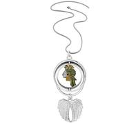 Collier avec pendentif en forme de tête de jeu d'ombre chinoise - Ailes d'ange