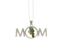 Collier avec pendentif en forme de tête de jeu d'ombre chinoise - Cadeau idéal pour la fête des mères, M