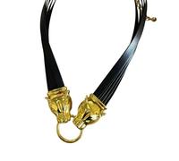 Collier avec pendentif en forme de tête de panthères sculptées artistiques, parfait pour une tenue décontractée et formelle, collier vintage avec pendentif léopard, One Size, Comme décrit, Produit
