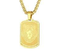 Collier avec pendentif en forme de tête d'ours scandinave pour homme et femme - Grande breloque viking - Médaillon gardien - Bijoux Occulte - Talisman - Amulettes - Cadeau, Acier inoxydable