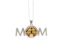 Collier avec pendentif en forme de totem du soleil - Cadeau pour la fête des mères - Pour maman, grand-mère, M