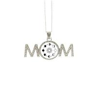 Collier avec pendentif en forme de totem et soleil lune, cadeau de fête des mères pour maman, grand-mère, bijou d'anniversaire, M