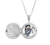 Collier avec pendentif en forme de totem squelette indien avec plumes, cadeau d'anniversaire