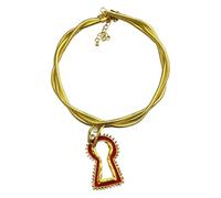 Collier avec pendentif en forme de trou de serrure multicouche torsadée pour un usage quotidien élégant Collier vintage, One Size, Comme décrit, Comme décrit.
