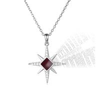 Collier avec pendentif en forme d'étoile de la Bible pour femme - Bijoux chrétiens avec puce nano biblique contenant tout le nouveau testament - Collier religieux inspirant pour elle, normal, sterling