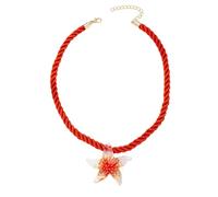 Collier avec pendentif en forme d'étoile de mer colorée pour femme - Fait à la main - En forme d'étoile de mer - Chaîne réglable - 45,7 cm, Medium, Métal, Pas de gemme
