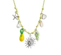 Collier avec pendentif en forme d'étoile de mer et tortue avec chaîne réglable en plaqué or, One Size, Comme décrit, Produit conforme à la description.