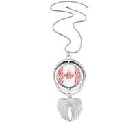 Collier avec pendentif en mosaïque d'érable et drapeau national du Canada