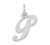 Collier avec pendentif en or blanc de 16 mm avec monogramme personnalisable pour femme, One Size, Métal Or blanc Doré Métal Or blanc, Pas de gemme