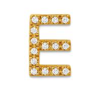 Collier avec pendentif en or jaune massif 14 carats avec lettre de diamant et monogramme initiale E 11,76 x 7,54 mm de large pour femme