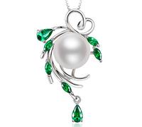 Collier avec pendentif en perles d'eau douce cultivées en argent sterling Cadeaux Saint Valentin pour les femmes