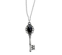 Collier avec pendentif en pierre de lune mystique et pierre noire - Collier avec pendentif en forme de crâne, One Size, Comme décrit, Comme décrit.