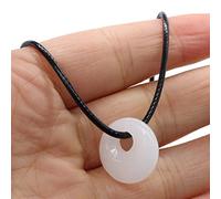 Collier avec pendentif en pierre naturelle de forme ronde en agate œil de cristal pour femme et homme fabrication de bijoux, Pierre naturelle
