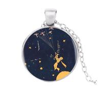 Collier avec pendentif en verre « The Little Prince » fait à la main, 4