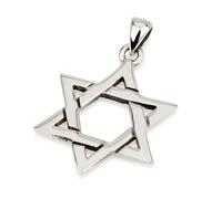 Collier avec pendentif étoile de David pour homme, en argent sterling 925 avec symbole étoile juive, fabriqué en Israël, bijou hébreu israélite, bijou de bénédiction de la Kabbale, bijou juif pour