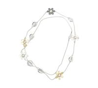 Collier avec pendentif fleur réglable symbolisant l'élégance et la noblesse - Convient pour un style polyvalent - Bijoux tendance pour femme