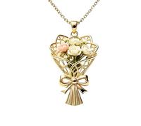 Collier avec pendentif floral pour petite amie, épouse, mère, amie, voyage, remise de diplôme, Saint-Valentin, anniversaire, Consulte la descripción, Métal, Il ne s'agit pas d'une pierre précieuse