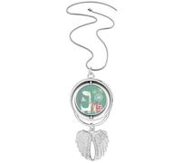 Collier avec pendentif girafe éléphant et ailes d'ange Vert