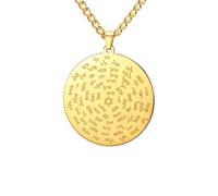 Collier avec pendentif hexagramme de la Bible juive 72 noms de Dieu gravé au laser