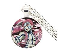 Collier avec pendentif Kawaii Kimetsu No Yaiba Demon Slayer Blade of Ghost Graphic - Bijoux Anime - Cadeau pour homme et femme, Verre