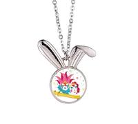 Collier avec pendentif lapin à double tête « Happy Carnival of Venise »