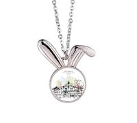 Collier avec pendentif lapin « A Little Hub in Chengdu of China »