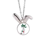 Collier avec pendentif lapin mexicain en forme de cactus