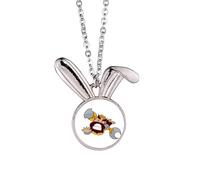 Collier avec pendentif lapin moines barbares sable