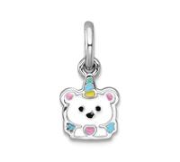 Collier avec pendentif licorne en argent sterling 925 plaqué rhodium 7,11 mm