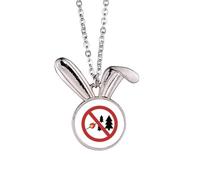 Collier avec pendentif logo No Fire in the Rabbit