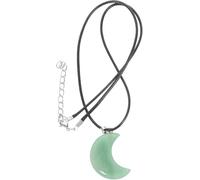 Collier avec pendentif lune en jade naturel, matériau hypoallergénique, artisanat artisanal, détails exquis, accessoire de bijoux simple en jade pour femme avec breloque en forme de croissant de lune