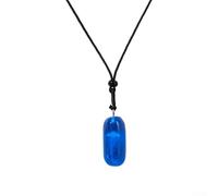Collier avec pendentif méduse en résine qui brille après absorption de la lumière, idéal pour les accessoires de plongée et les images de la vie marine (bleu)