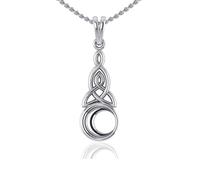 Collier avec pendentif nœud celtique en argent sterling 925 massif