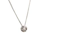 Collier avec pendentif orbital en cristal pour femme, chaîne délicate en argent, pierre solitaire, inspiration céleste, pour le quotidien, les fêtes, les mariages