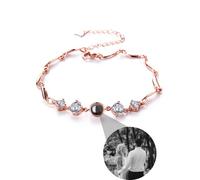 Collier avec pendentif personnalisable avec projection de photo - Bijoux pour amoureux ou petite amie - Couple romantique - Cadeau photo personnalisé pour la fête des mères (D)