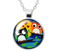 Collier avec pendentif photo Love Hope 25 mm cabochon en verre pour femme et fille, nan