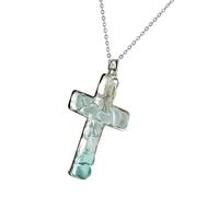 Collier avec pendentif pour femme - Collier en verre de mer | Élégant pendentif en verre de mer naturel | Bijoux de plage en résine bleu-vert pour voyage, rassemblements, Thanksgiving, anniversaires