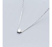 Collier avec pendentif pour femme, élégant et minimaliste, chaîne en métal lisse, motif étoile géométrique, pour fiançailles, bijoux fantaisie en argent sterling 925