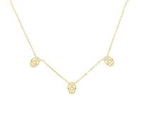 Collier avec pendentif pour femme, élégant et tendance, en argent sterling 925, avec breloque tête de mort et squelette en zircone cubique, chaîne fine et délicate, style punk rock.