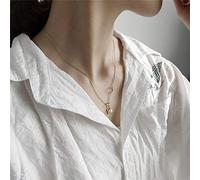 Collier avec pendentif pour femme, élégant et tendance, style bohème, en argent sterling 925, avec perles géométriques triangulaires, accessoire de fête